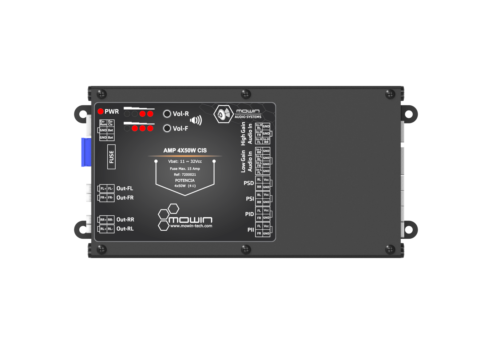 AMPLIFICADOR DE AUDIO 4X50W CIS