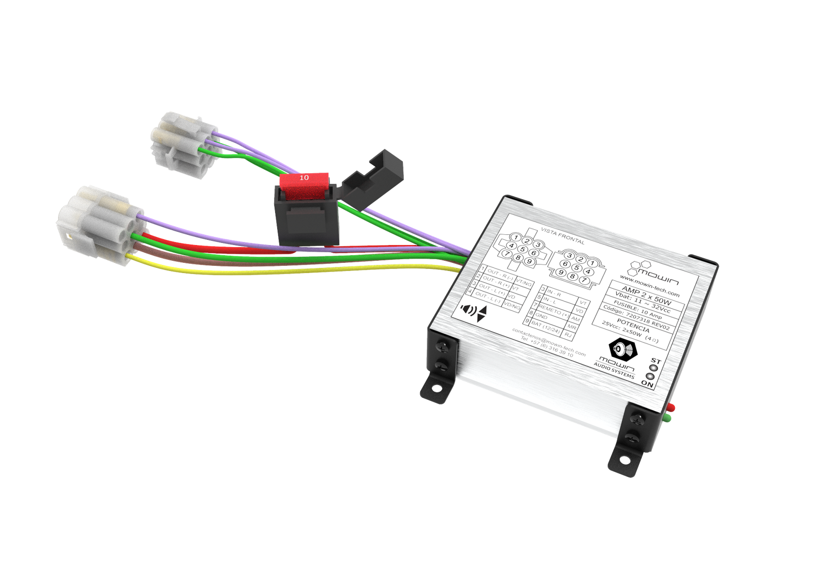 AMPLIFICADOR DE AUDIO 2x50W LC - Imagen 2