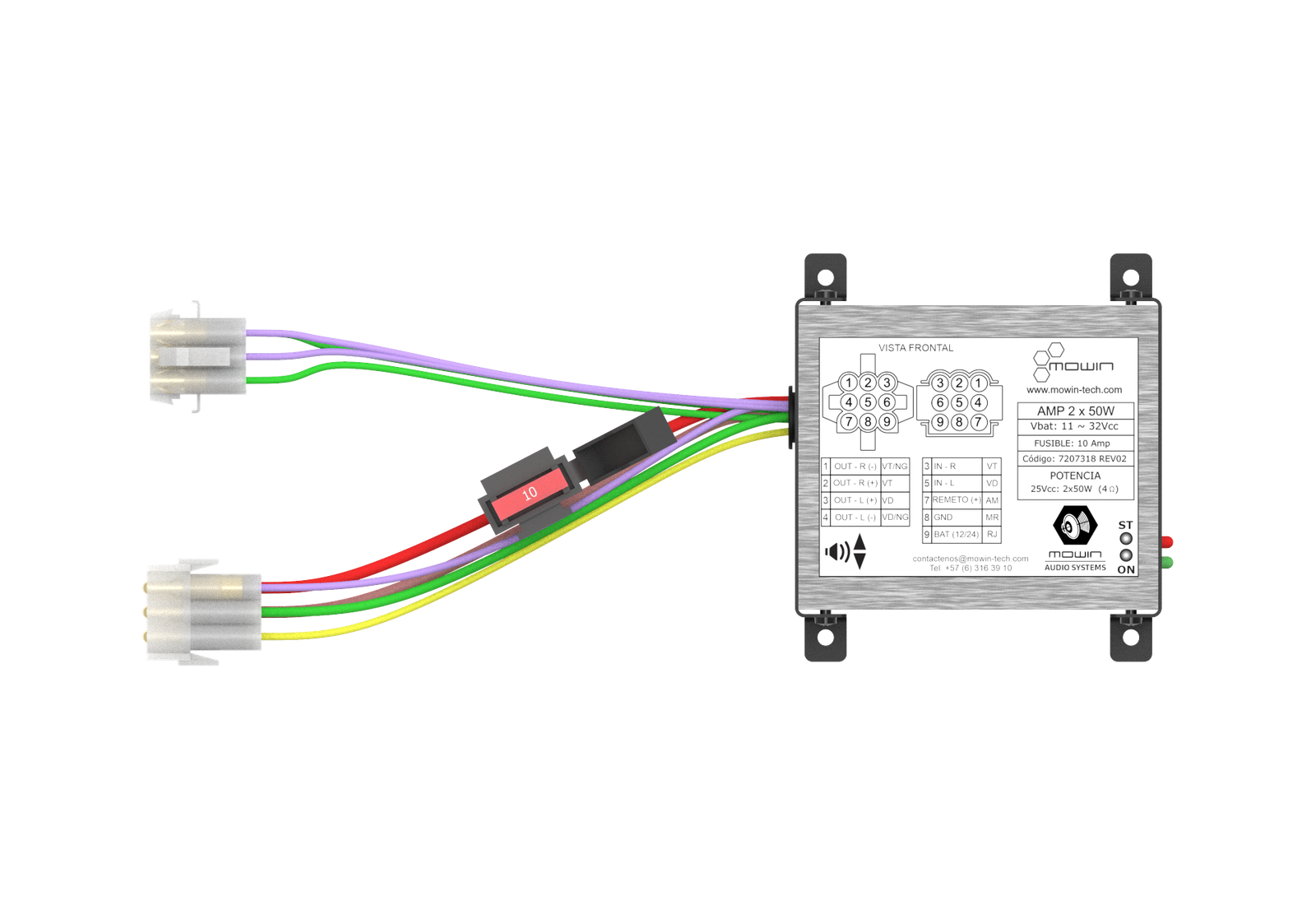 AMPLIFICADOR DE AUDIO 2x50W LC